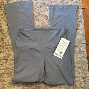 Lululemon Athletica Blue Ribbed Mini-Flare Shorts